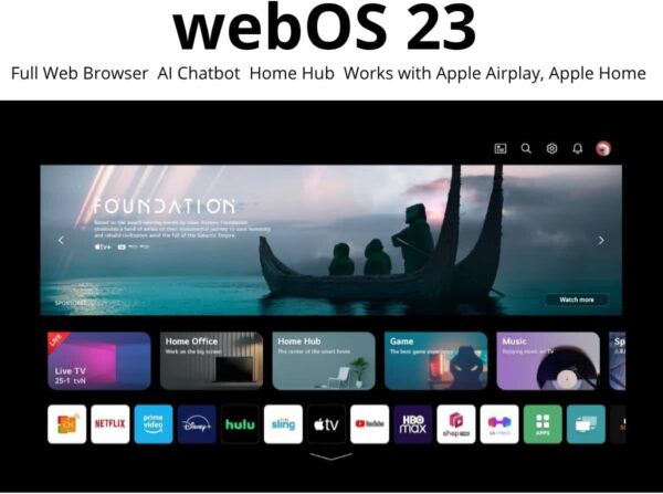 LG 32" inch Smart TV (2025) LR600 32" Class HD HDR10 LR60 Series webOS 23 Bluetooth α5 AI Processor Gen6 + Wall Mount (Renewed) - Image 8