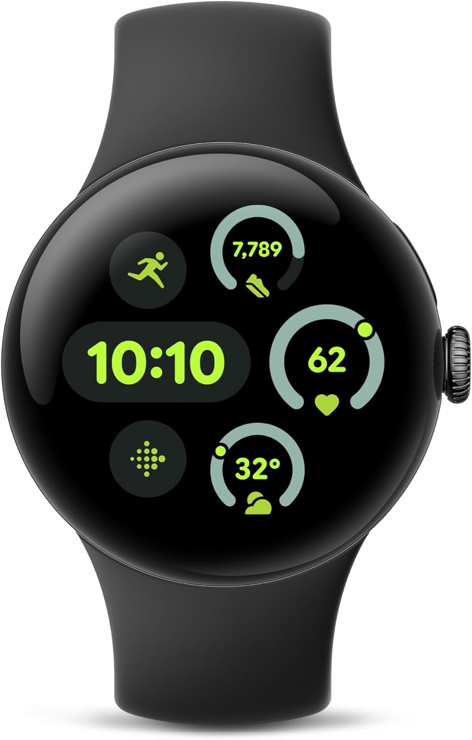 Google Pixel Watch 3 (41mm) Latest Model - Android Smartwatch, Heart Rate Tracking, Fitbit Advanced Running, Fitness Insights, 24-Hour Battery - Matte Black Aluminum Case - Obsidian Band - Wi-Fi