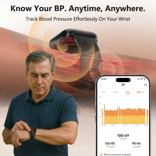MorePro Smart Watch for Men Women(Make/Answer Call), 1.85" Smartwatch with 24/7 Heart Rate & Blood Pressure Monitor, Blood Oxy-gen Sleep Tracking, 120+ Sports Fitness Trackers for iPhone Android - Image 2