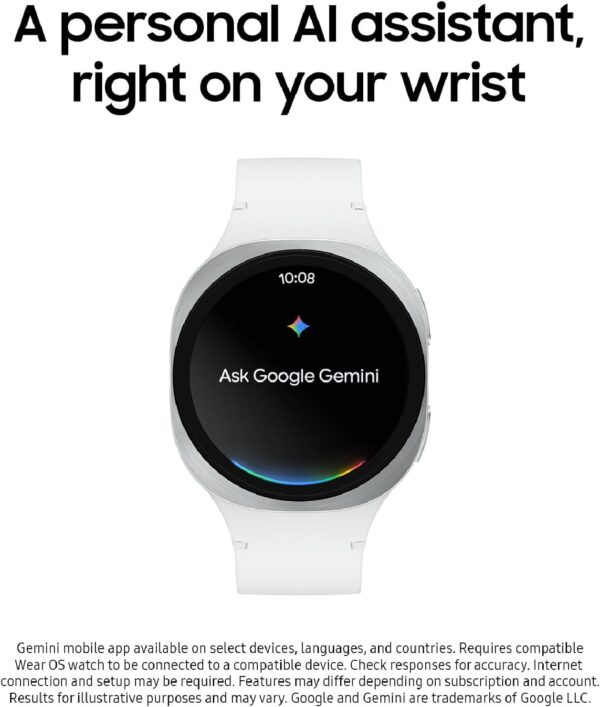 Samsung Galaxy Watch 8 (2025) 40mm LTE Smartwatch, Cushion Design, Fitness Tracker, Sleep Coaching, Running Coach, Energy Score, Heart Rate Tracking, Silver [US Version, 2 Yr Warranty] - Image 5