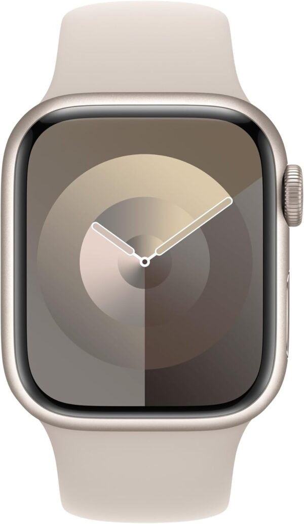 Apple Watch Series 7 (GPS + Cellular, 41mm) Starlight Aluminum Case with Starlight Sport Band, Regular (Renewed) - Image 5