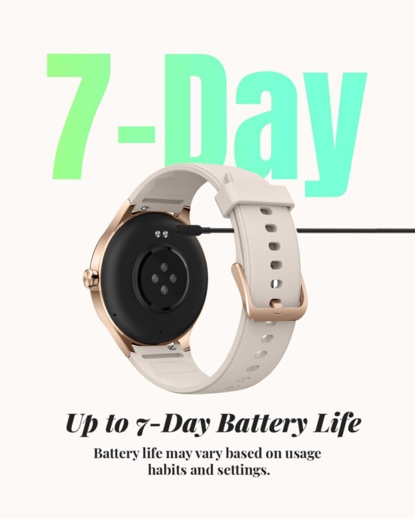 Smart Watch for Women, Smartwatch Compatible Android and iOS Phone, Answer/Make Calls, Fitness Tracker/Step Counter/Running Watch, Sleep/Heart Rate Monitor, 100 Sports, IP68 Waterproof, Beige - Image 9