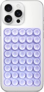 Read more about the article Silicone Suction Phone Case Mount, Non Slip Suction Cup Phone Mount, Phone Accessories Holder for Selfies and Videos, Silicon Adhesive Phone Stand Sticky for Cell Phone Lavender