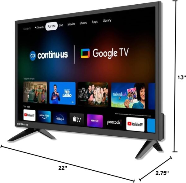 24" 12V RV Smart TV – Android TV with Google Assistant, Chromecast, and Free Streaming Apps – 720p HD – CT-24TS10 - Image 10