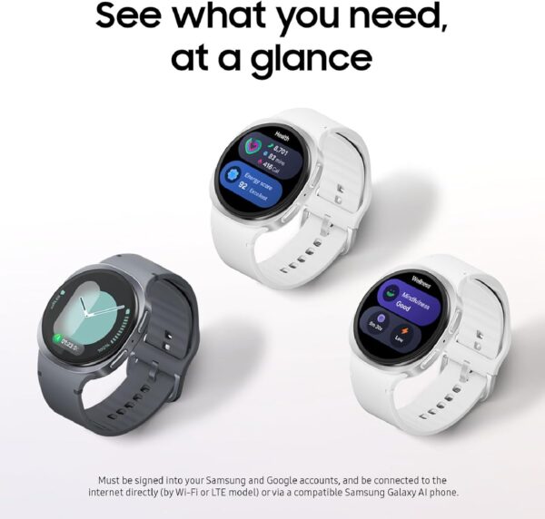Samsung Galaxy Watch 8 (2025) 40mm LTE Smartwatch, Cushion Design, Fitness Tracker, Sleep Coaching, Running Coach, Energy Score, Heart Rate Tracking, Silver [US Version, 2 Yr Warranty] - Image 6