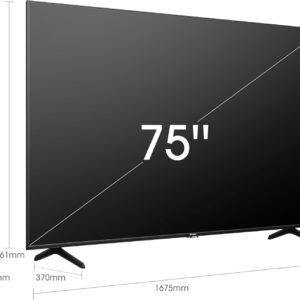 Hisense 75” Class U6 Series ULED 4K UHD Smart Fire TV (75U6HF, 2024) – QLED, Full Array Local Dimming, 600-Nit, Dolby Vision HDR 10+, HDMI 2.1, MEMC, 240 Motion Rate with VRR, Alexa Compatibility