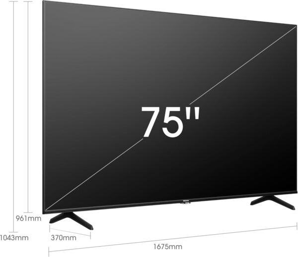 Hisense 75” Class U6 Series ULED 4K UHD Smart Fire TV (75U6HF, 2024) - QLED, Full Array Local Dimming, 600-Nit, Dolby Vision HDR 10+, HDMI 2.1, MEMC, 240 Motion Rate with VRR, Alexa Compatibility - Image 2