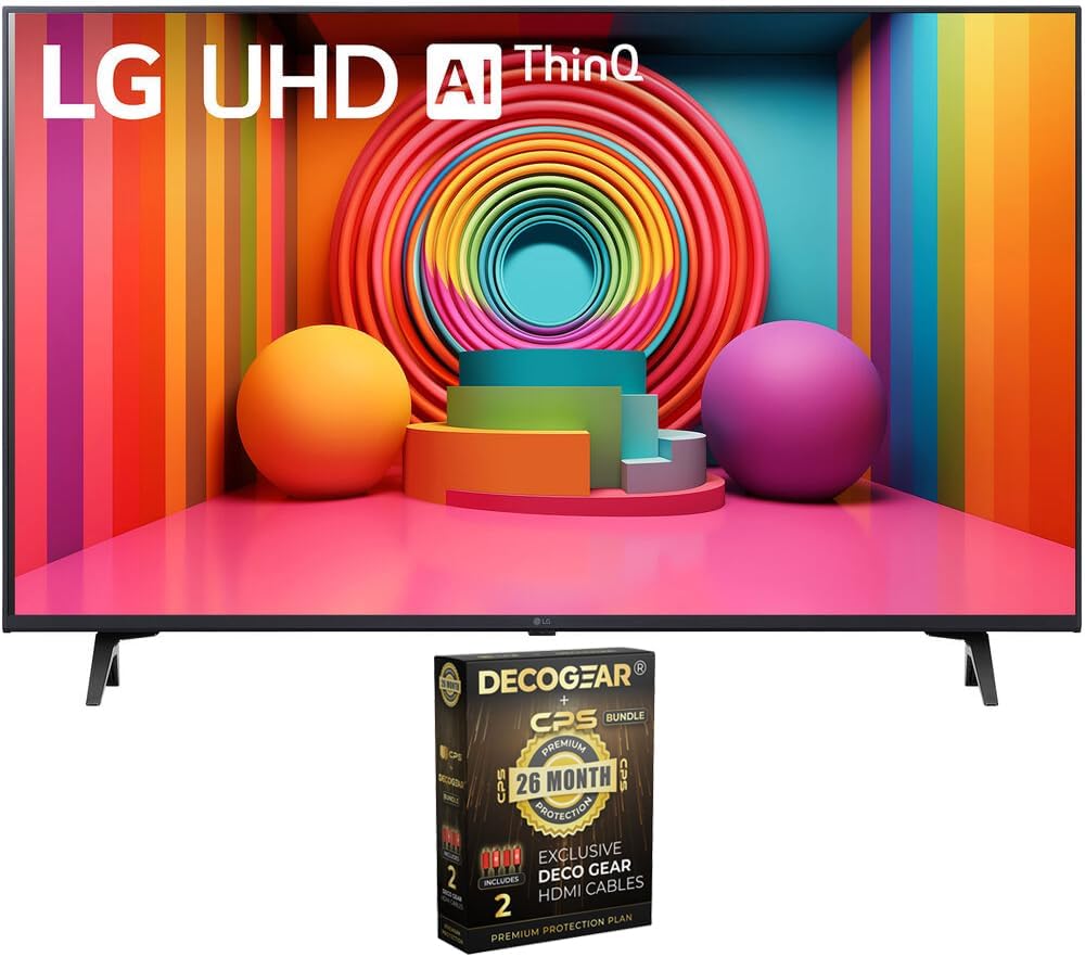 LG 43UT7590PUA 43-Inch UT75 Series LED Smart TV 4K (2024 Model) Bundle with 2 YR CPS Enhanced Protection Pack