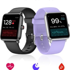 Smart Watch, Fitness Tracker with Heart Rate Monitor, Blood Oxygen, Sleep Tracking, 1.5 Inch Touchscreen Smartwatch for Android iOS Swimming Waterproof Pedometer Step Calories Tracker for Women Men