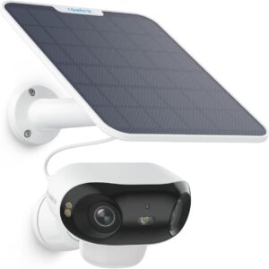 REOLINK Argus 4 Pro, 4K Solar Security Cameras Wireless Outdoor, 8MP for Home Security, ColorX Night Vision, 180° No Blindspots, 5G/2.4GHz WiFi 6, AI Detection, No Monthly Fee, Home Hub Compatible