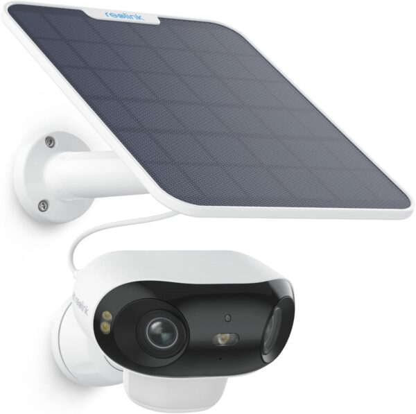 REOLINK Argus 4 Pro, 4K Solar Security Cameras Wireless Outdoor, 8MP for Home Security, ColorX Night Vision, 180° No Blindspots, 5G/2.4GHz WiFi 6, AI Detection, No Monthly Fee, Home Hub Compatible