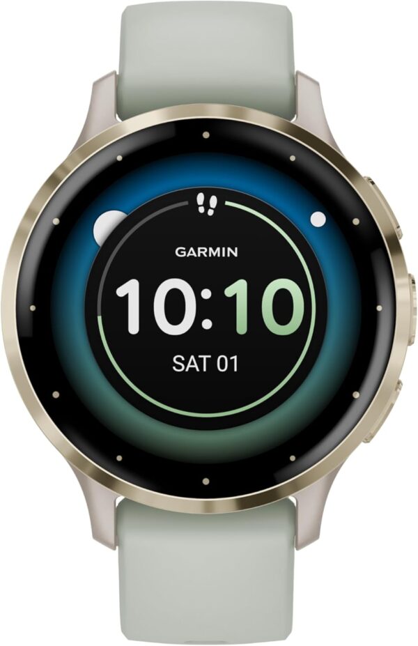 Garmin Venu 3S Advanced Fitness and Health Tracker Smart Watch Soft Gold Stainless Steel Bezel with Ivory Case and 41 MM Silicone Band 1.2 Inch AMOLED Touch Screen Display - Image 5