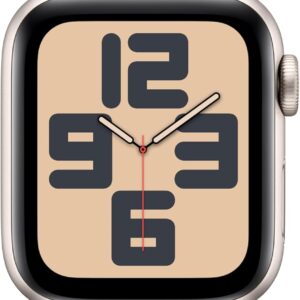 Apple Watch SE (2nd Gen) [GPS 40mm] Smartwatch with Starlight Aluminum Case with Starlight Sport Band S/M. Fitness and Sleep Trackers, Crash Detection, Heart Rate Monitor, Retina Display