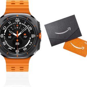 Samsung Galaxy Watch Ultra (2025) 47mm LTE Smartwatch + Gift Card, Titanium Casing, Advanced Sleep Coaching, Running Coach, Energy Score, GPS, Titanium Gray [US Version, 2 Yr Warranty]