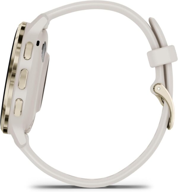 Garmin Venu 3S Advanced Fitness and Health Tracker Smart Watch Soft Gold Stainless Steel Bezel with Ivory Case and 41 MM Silicone Band 1.2 Inch AMOLED Touch Screen Display - Image 8