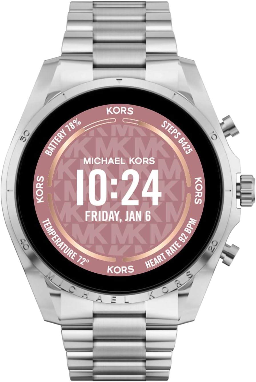 Michael Kors Men's or Women's Gen 6 44mm Touchscreen Smart Watch with Alexa Built-in, Fitness Tracker, Sleep Tracker, GPS, Music Control, Smartphone Notifications (Model: MKT5139V)