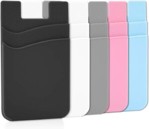 Read more about the article Senose Phone Wallet, Card Holder for Back of Phone Stick on Phone Cases Great Storage Compatible for iPhone/Android/Samsung Galaxy Pack of 5