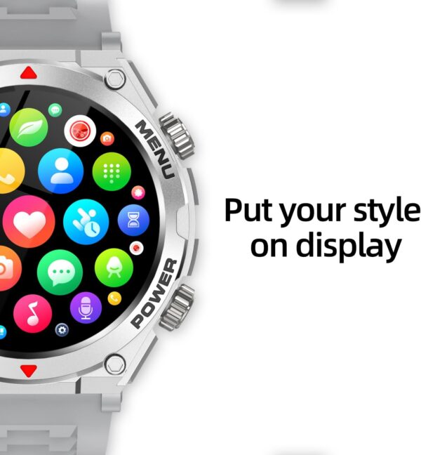 Military Smart Watch for Men (Answer/Make Call), 1.52" HD Smartwatch for Android Phones/iPhone, 100+ Sport Mode Fitness Tracker with Heart Rate, SpO2, Stress and Sleep Monitor, IP68 Waterproof - Image 8