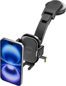 Read more about the article Bracketron OneClick Dashboard Cell Phone Holder for Your Car,Universal Car Phone Mount with Suction Cup,360 Rotation Dash Mount Cell Phone Holder for iPhone, Samsung, Google, Huawei,Other Smartphones