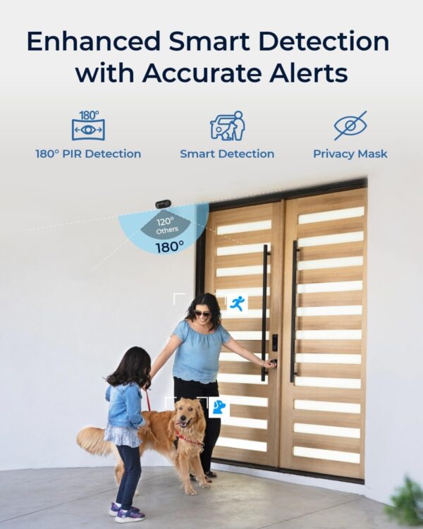 REOLINK Argus 4 Pro, 4K Solar Security Cameras Wireless Outdoor, 8MP for Home Security, ColorX Night Vision, 180° No Blindspots, 5G/2.4GHz WiFi 6, AI Detection, No Monthly Fee, Home Hub Compatible - Image 7