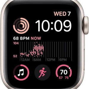 Apple Watch SE 2nd Gen (GPS, 40mm) – Starlight Case with Starlight Sport Band S/M (Renewed)