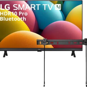 LG 32″ inch Smart TV (2025) LR600 32″ Class HD HDR10 LR60 Series webOS 23 Bluetooth α5 AI Processor Gen6 + Wall Mount (Renewed)