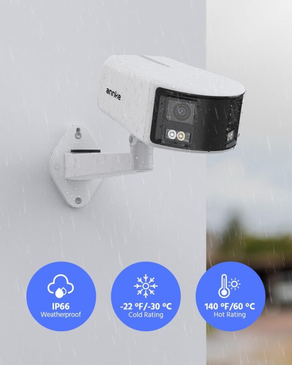 ANNKE FCD800 4K PoE Security Camera System, Dual Lens Outdoor IP Camera, 180 Degree Viewing Angle, Human Vehicle Detection, Color Night Vision, Two Way Talk, Up to 256GB microSD Card - Image 7