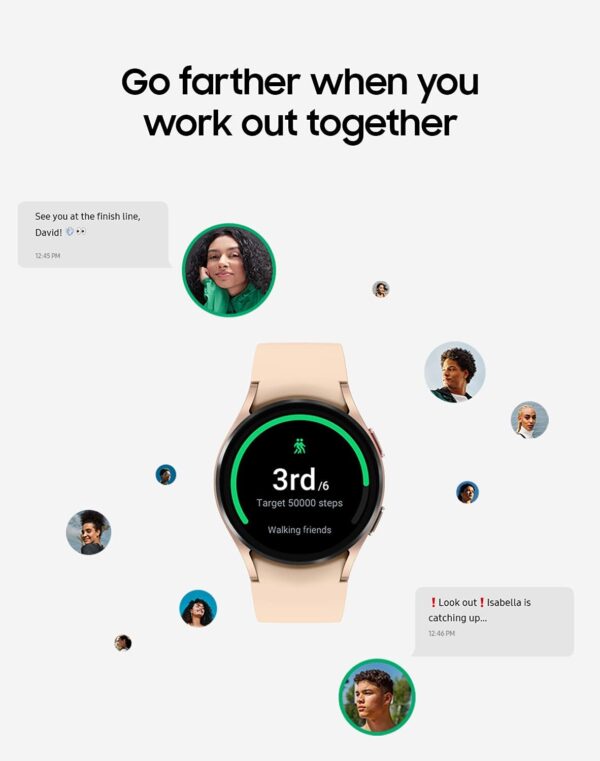 Samsung Galaxy Watch 4 40mm Smart Watch Bluetooth - Pink Gold (Renewed) - Image 6