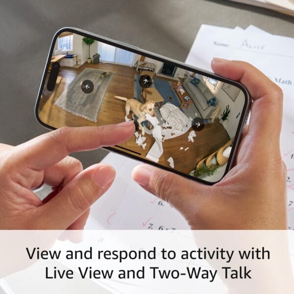 Ring Pan-Tilt Indoor Cam | See all around with 360° pan coverage, HD video, plus Two-Way Talk (2024 release) | White - Image 4