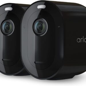 Arlo Pro 5S Spotlight Security Camera 2K HDR | Outdoor | Wireless | Dual-Band Wi-Fi Connects to The Strongest Network | 12X Zoom, 2-Way Audio, Color Night Vision, Live Stream Black (Black, 2 Cameras)
