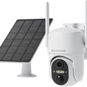 Cameras for Home Security Outdoor, WiFi Outdoor Camera Wireless, Solar Security Cameras Wireless Outdoor, 360 PTZ, PIR Sensor, 2K HD Color Night Vision, 2-Way Talk, IP66 Waterproof