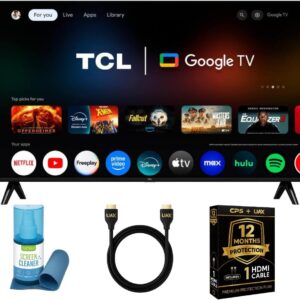 TCL 40-Inch Q3K Series 1080P FHD QLED Smart TV Bundle – HDR10, Google TV, Bluetooth Audio, Bezel-Less Design w/CPS Protection Plan, UAX HDMI Cable, Screen Cleaner with Microfiber