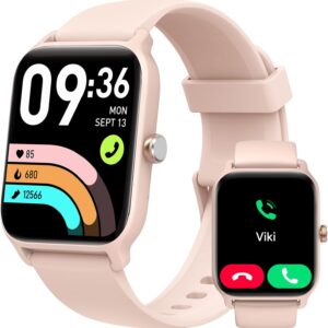 Tensky Smart Watch for Women Android & iPhone, Alexa Built-in, 1.8″ Fitness Tracker with Answer/Make Call, IP68 Waterproof/SpO2/Heart Rate/Sleep/Monitor, Activity Tracker for 100+Sport Modes