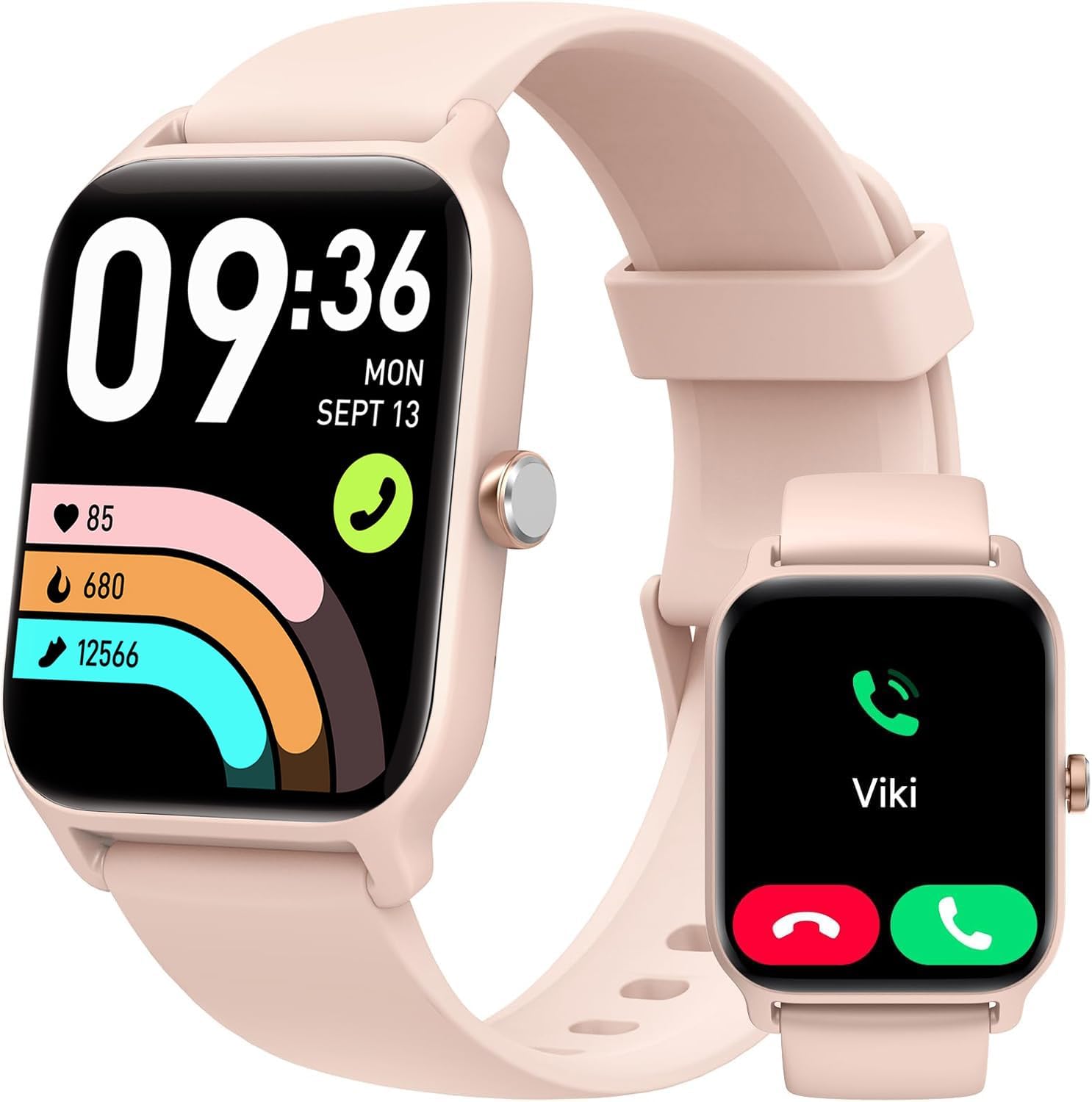 Tensky Smart Watch for Women Android & iPhone, Alexa Built-in, 1.8" Fitness Tracker with Answer/Make Call, IP68 Waterproof/SpO2/Heart Rate/Sleep/Monitor, Activity Tracker for 100+Sport Modes