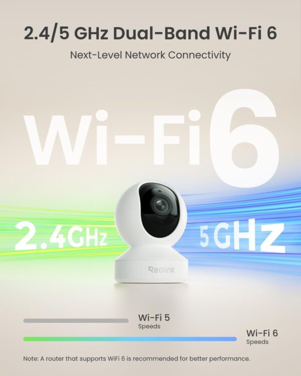 REOLINK Smart 4K UHD Pan & Tilt Dual-Band Wi-Fi 6 Indoor Security Camera with 3X Optical Zoom, Auto-Tracking, People/Pet Detection, Crying Sound Detection, Privacy Mode, and Bluetooth Setup, E1 Zoom - Image 7