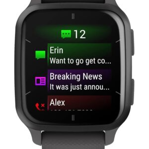 Garmin Venu® Sq 2 GPS Smartwatch, All-Day Health Monitoring, Long-Lasting Battery Life, AMOLED Display, Slate and Shadow Gray