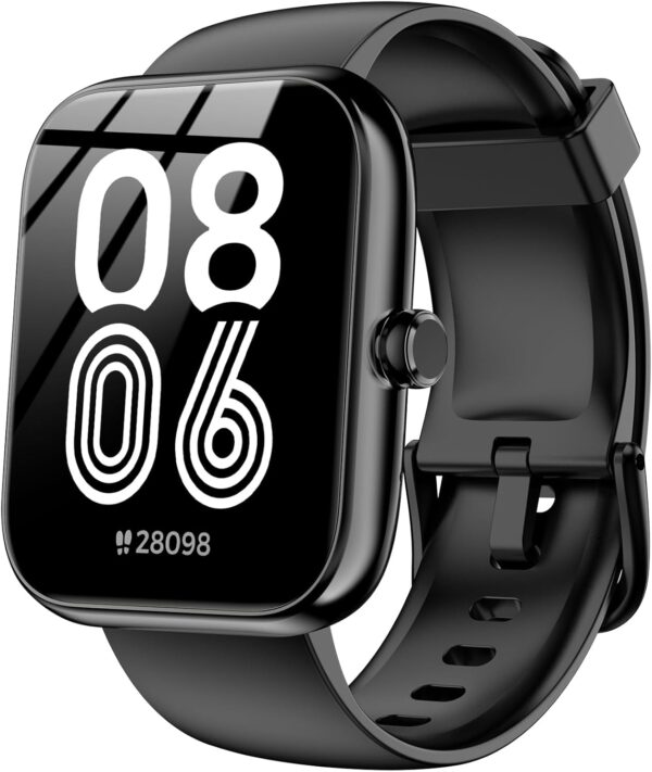 Smart Watch with Alexa Built-in, 1.83" HD Touchscreen, Digital Bluetooth Calling, IP68 Waterproof Fitness Tracker, 120+ Sports Modes, 24/7 Heart Rate/Sleep Monitor for iPhone Android (Black)
