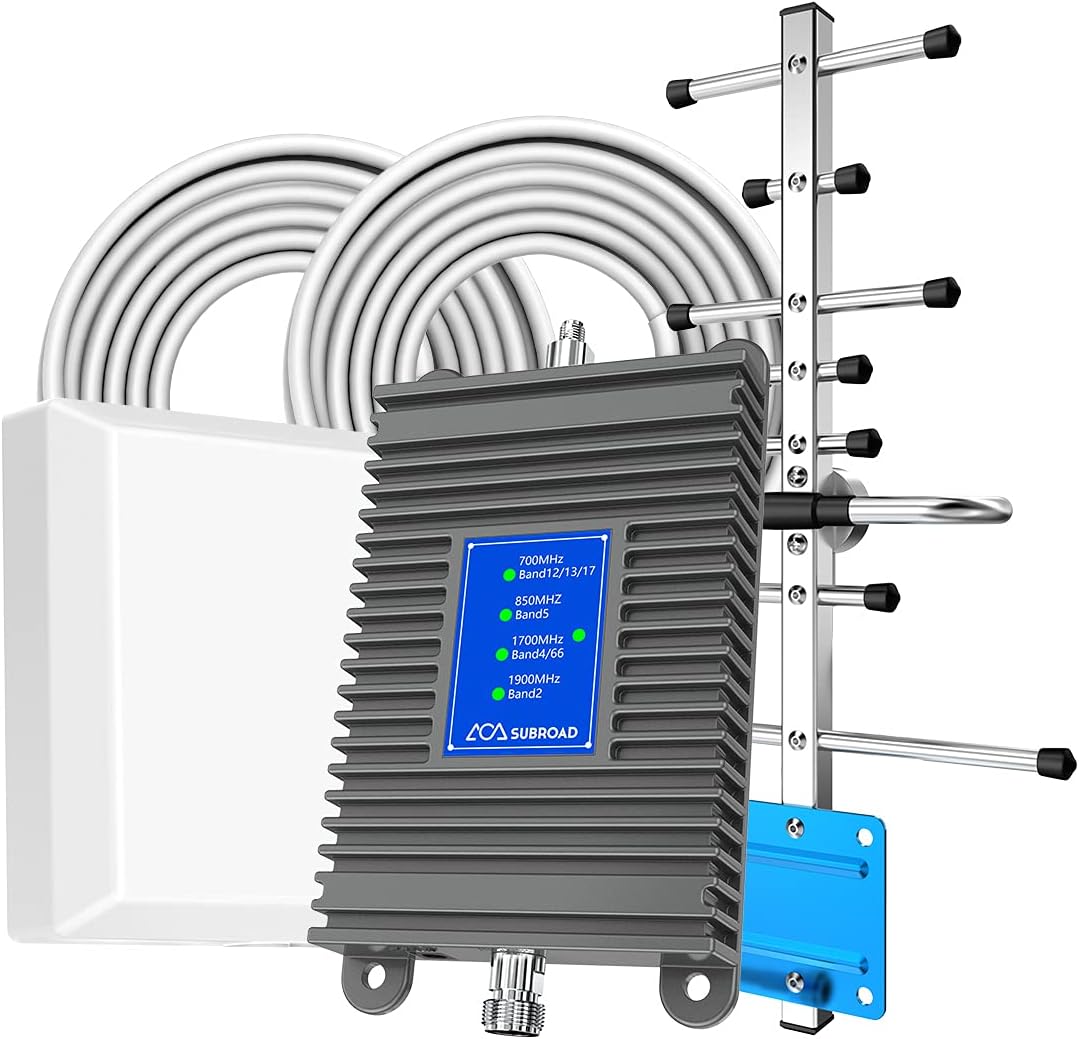 You are currently viewing Cell Phone Signal Booster, Home Cell Phone Booster, Support All U.S. Carriers Verizon, AT&T & More, Signal Amplifier Repeater Enhance GSM 3G 4G LTE and 5G Signal Up to 5,000 Sq ft, FCC Approved Gray