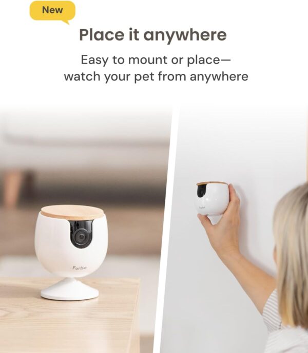Furbo Mini Pet Camera: Security Cam w/Barking or Meowing Alerts, Cat or Dog Tracking w/Phone App, Smart Home Indoor Monitoring, 2-Way Speaker (Standard Features - No Subscription Required) - Image 8