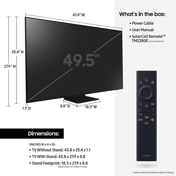 SAMSUNG 50-Inch Class QLED Q60B Series - 4K UHD Dual LED Quantum HDR Smart TV with Alexa Built-in (QN50Q60BAFXZA, 2022 Model) - Image 3
