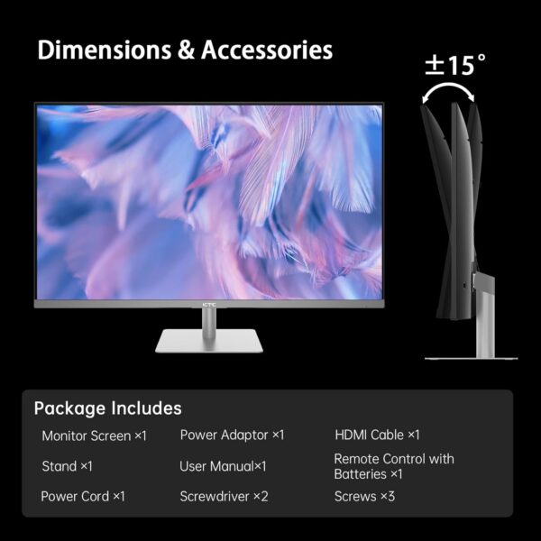 KTC 32 Inch 4K Smart Monitor, Google System UHD (3840x 2160) Smart Monitor with Speakers, Netflix Licensed, Type-C 65W PD, WirelessDisplay, HDR, Bluetooth, Hey Google Voice Remot, VESA Support, A32Q8 - Image 9