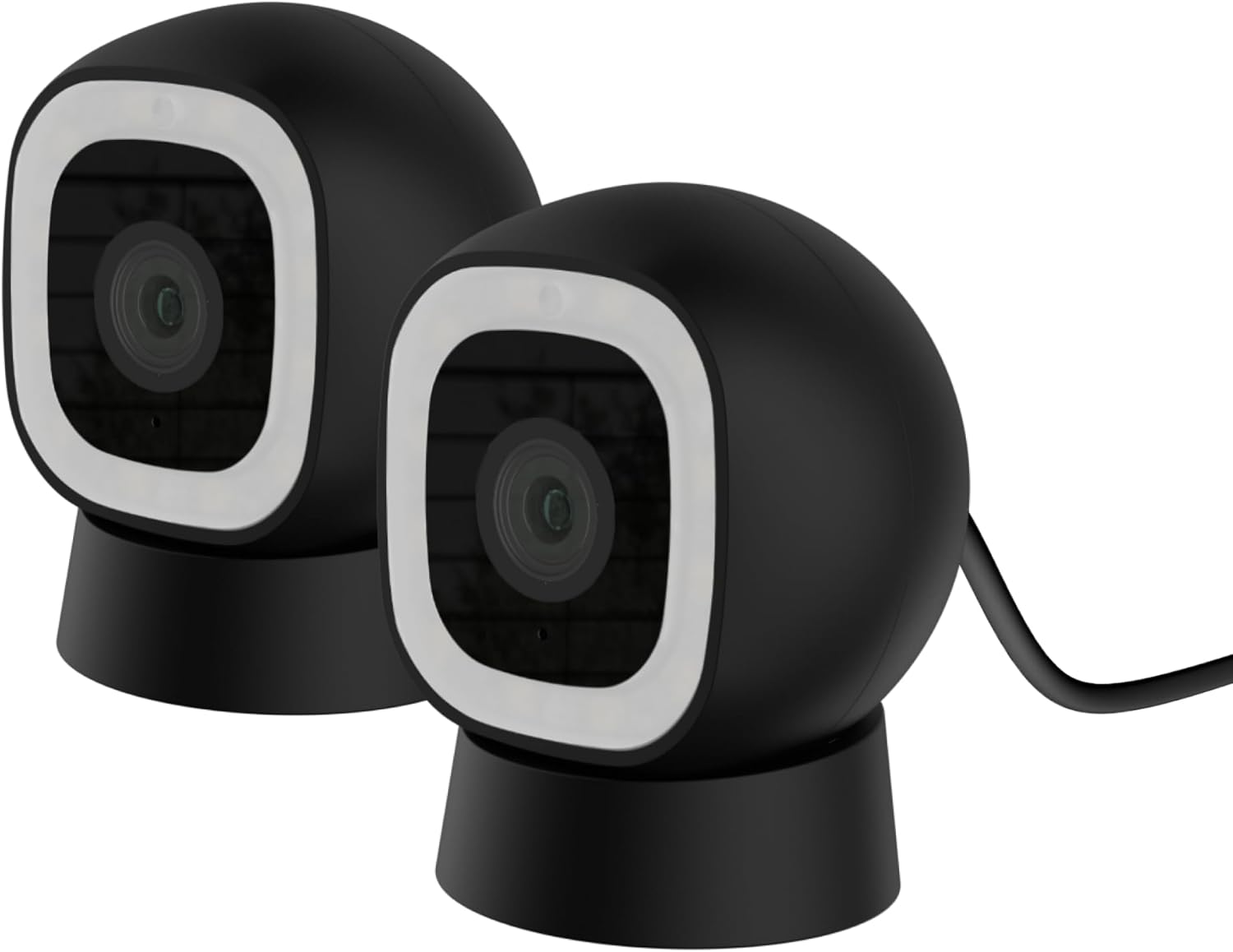 Luna 2K AI Cameras for Home Security Outdoor/Indoor, Wi-Fi 6 Compatible, Smart Motion Alerts, Color Night Vision, Spotlight, Magnetic Mount, Cloud & CVR Storage, 2-Way Audio (2-Pack, Black)