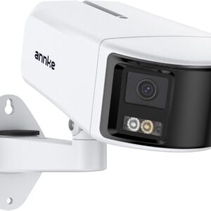 ANNKE FCD800 4K PoE Security Camera System, Dual Lens Outdoor IP Camera, 180 Degree Viewing Angle, Human Vehicle Detection, Color Night Vision, Two Way Talk, Up to 256GB microSD Card