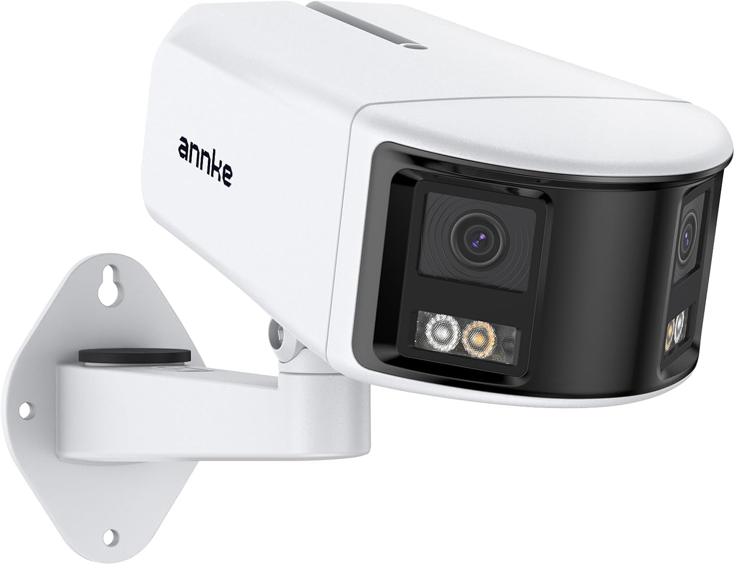 ANNKE FCD800 4K PoE Security Camera System, Dual Lens Outdoor IP Camera, 180 Degree Viewing Angle, Human Vehicle Detection, Color Night Vision, Two Way Talk, Up to 256GB microSD Card