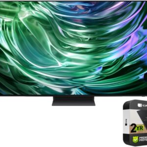 Samsung QN65S90DA 65 Inch OLED 4K Smart TV (2024) (Renewed) Bundle with 2 Year Enhanced Protection Pack