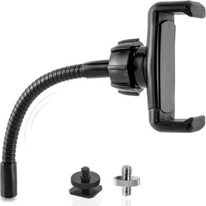 Read more about the article Ring Light Phone Holder Universal Phone Holder for Ring Light with 1/4 and Hot Shoe Adapter, Flexible Phone Mount for RingLight and Tripod Stand