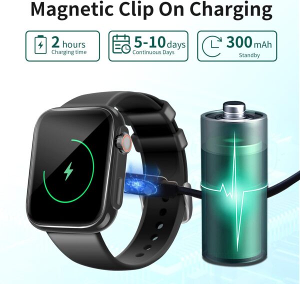 Smart Watch for Men Women (Answer/Make Call /1.96" Screen) Fitness Tracker IP68 Waterproof Activity Tracker Smartwatch for iOS Android - Image 5