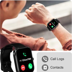Smart Watch for Men Women(Answer/Make Call)-1.91″ HD Fitness Smartwatch with Sleep/Heart Rate/spO2 Monitor, 113+ Sport Modes, IP68 Waterproof Smart Watch for Android iOS,Black