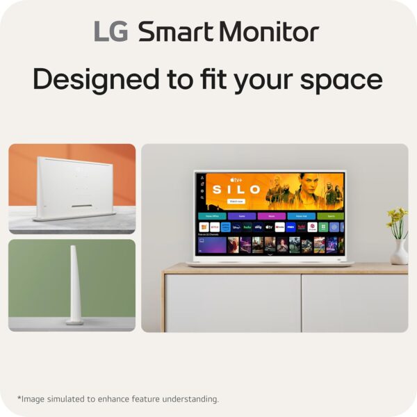 LG 32SR70U-W 32-Inch 4K UHD Smart Monitor with IPS Display webOS 23 USB Type-C Speakers x2 HDR 10 AirPlay 2 Screen Share Bluetooth Remote - White - Image 7