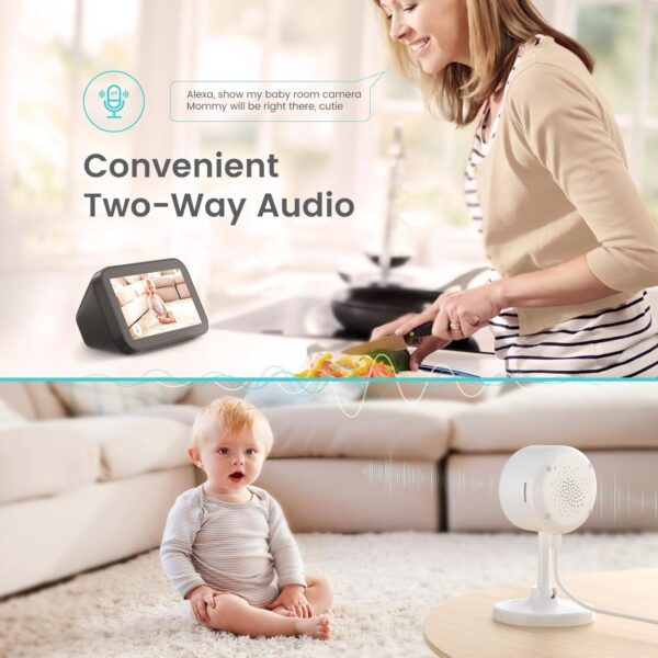 litokam Indoor Cameras for Home Security with Night Vision, Pet Camera with Phone App, 2K Indoor Security Cam, Motion Detection, 2-Way Audio, WiFi Home Camara, Baby Monitor Work with Alexa - Image 6